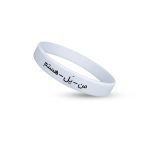 دستبند سیلیکونی من_یَل_هستم -  سفید - تصویر 3