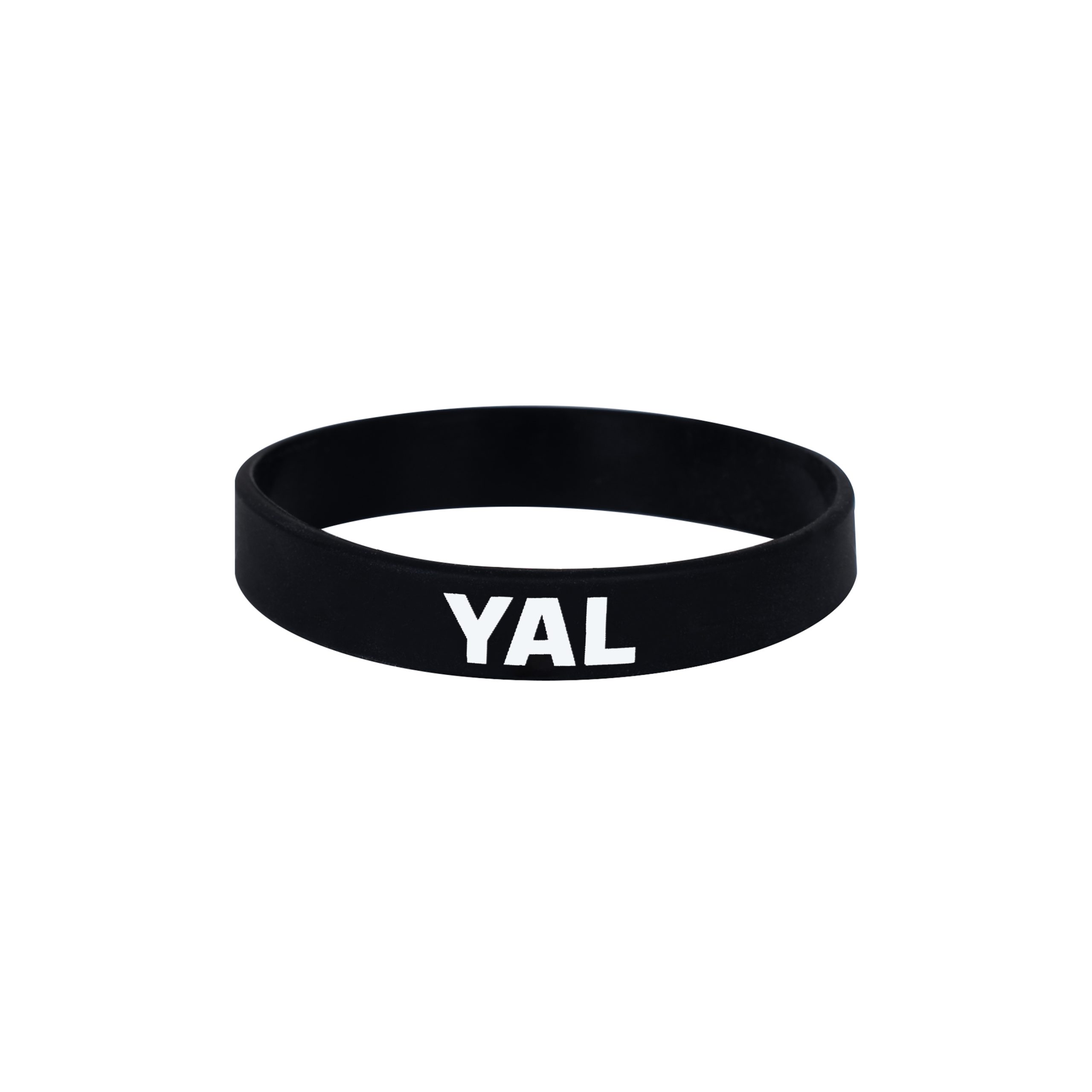 white-yal-type-bracelet-1-scaled-1.jpg دستبند سیلیکونی YAL - مشکی - تصویر 1