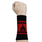 مچ بند حوله ای مشکی قرمز - تصویر 4