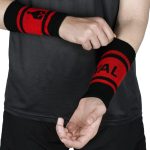 مچ بند حوله ای مشکی قرمز - تصویر 5