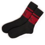 جوراب اتلت مشکی قرمز